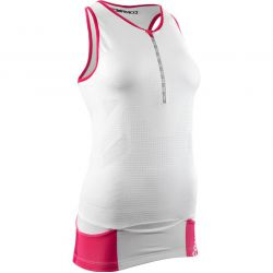 Compressport - Débardeur femme triathlon TR3 Ultra Tank Top blanc